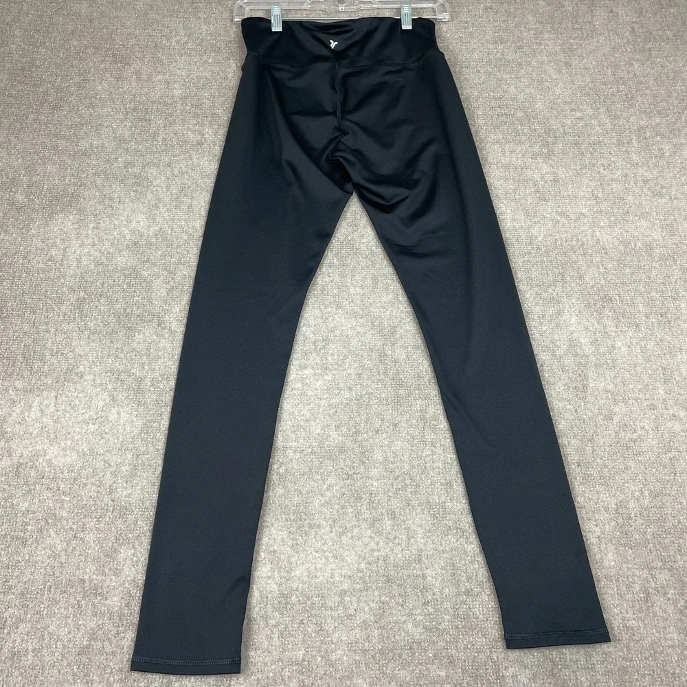 Old Navy Active Powerpress Leggings Girls 2XL 18 Black Mid Rise Go Dry Cool